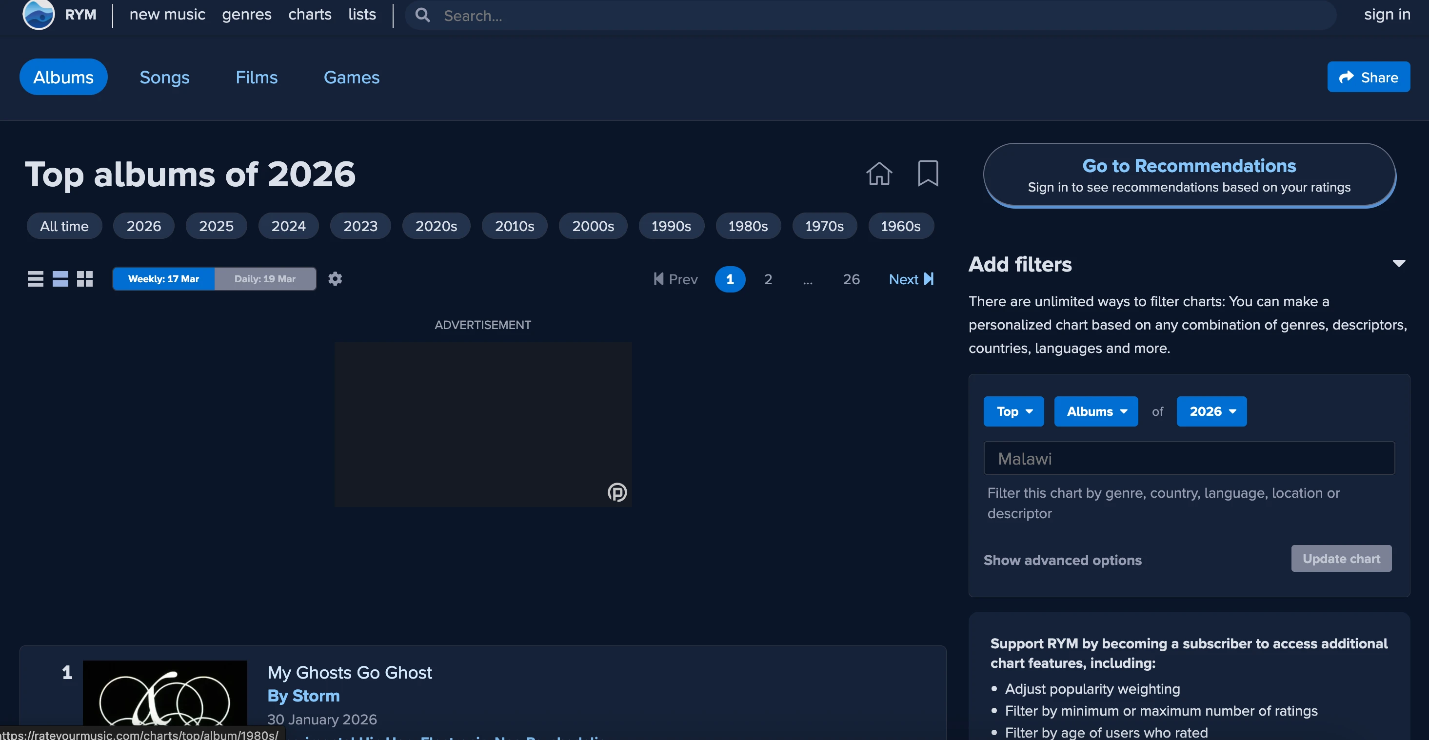 RYM charts page