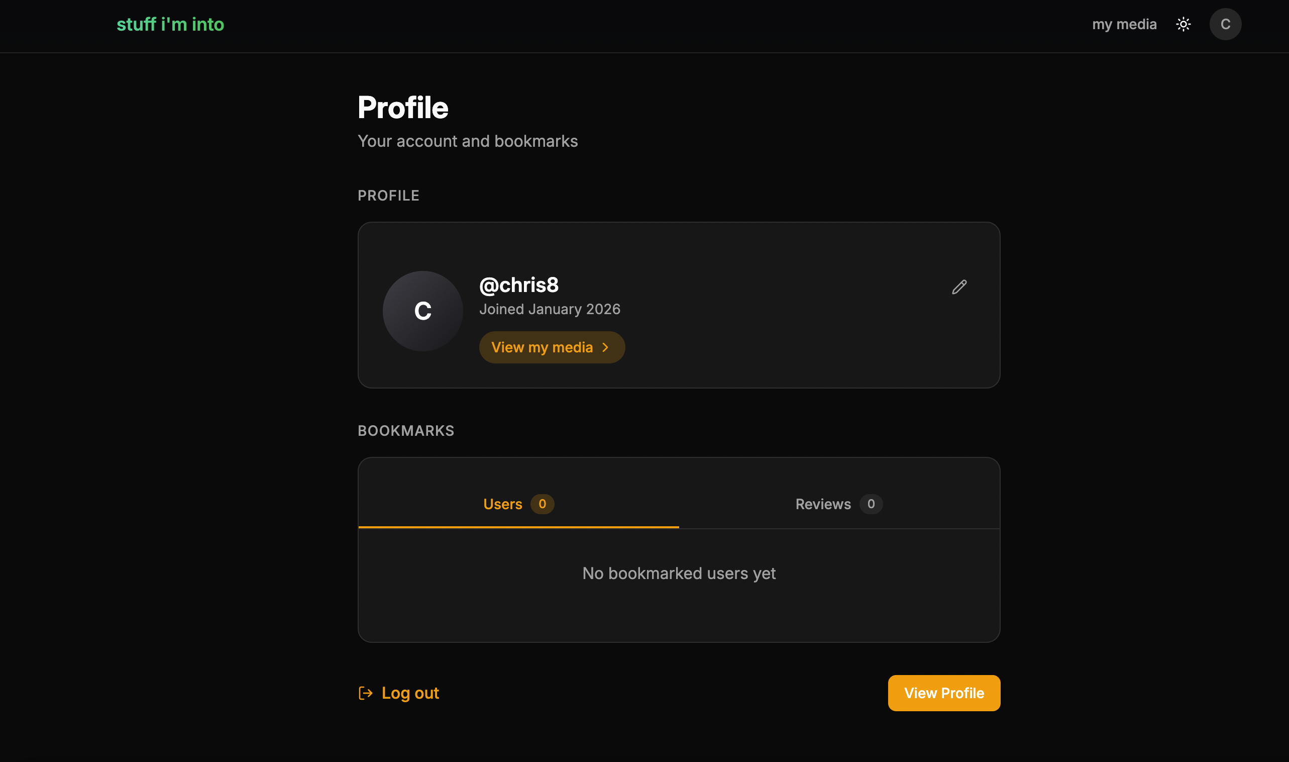 Profile page styling